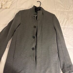 Zara Charcoal Button-Up Coat